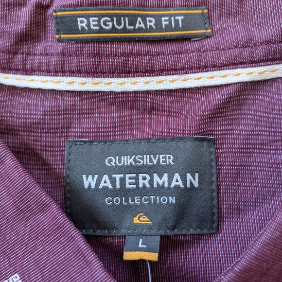 NEW Quiksilver Waterman Collection Button Up Shirt - Picture 11 of 12